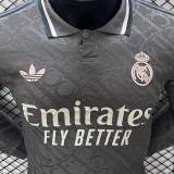 2024/25 RM Third Black Player Version Long Sleeve Soccer Jersey
