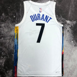 Nets DURANT # 7 White City Edition NBA Jerseys