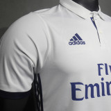 2016/17 RM White Home Retro Player Version Soccer Jersey 球员版