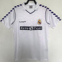1989/90 RM White Home Retro Soccer Jersey