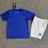 2025/26 Everton Home Blue Kids Soccer Jersey 带胸前广告