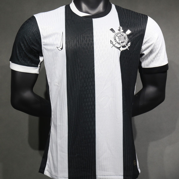 2024/25 Corinthians Third Black WHite Player Version Soccer Jersey