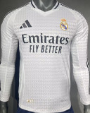 2024/25 RM Home White Player Version Long Sleeve Soccer Jersey