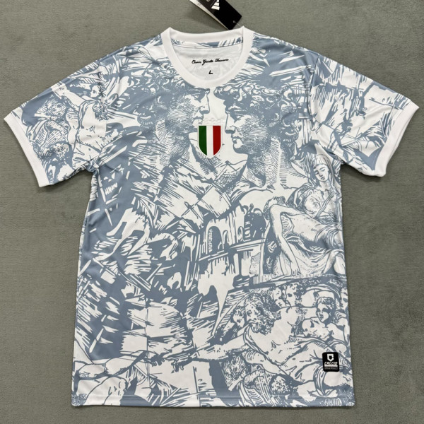 2025 Italy Grey Special Edition Fans Soccer Jersey