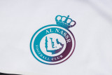 2024/25 Al Nassr  White Kids Hoody Zipper Jacket Tracksuit