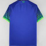 NEYMAR JR #10 Brazil Away Blue Fans Jersey 2022/23 ★★