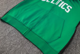 2024/25 Celtics Green Hoody Zipper Jacket Tracksuit