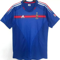 2004 France Home Blue Retro Soccer Jersey