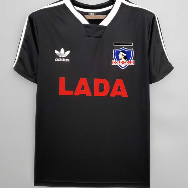 1991 Colo-Colo Away Black Retro Soccer Jersey