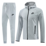 2025 NK~ Grey Hoody Zipper Jacket Tracksuit