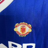 1983 M Utd Third Blue Retro Soccer Jersey
