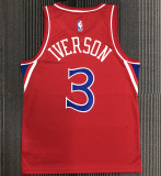 76ers IVERSON #3 Retro Red NBA Jerseys
