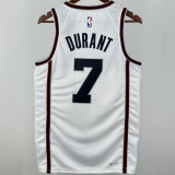 Rockets DURANT #7 White City Edition NBA Jersey