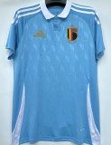 DE BRUYNE #7 Belgium 1:1 Quality Away Fans Soccer Jersey 2024/25 ★★