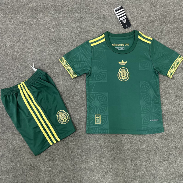 2025 Mexico Green Special Edition México de Oro Kids Soccer Jersey