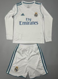 2017/18 RM Home White Retro Kids Long Sleeve Soccer Jersey 长袖
