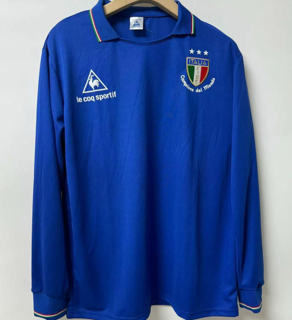 1982 Italy World Cup Champion Special Edition Retro Long Sleeve Jersey