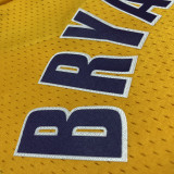 1999/00 Lakers BRYANT #8 Yellow Retro NBA Jerseys 热压