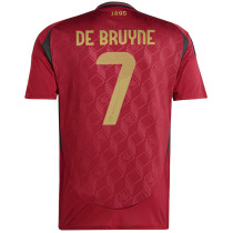 DE BRUYNE #7 Belgium 1:1 Quality Home Fans Jersey 2024/25 ★★