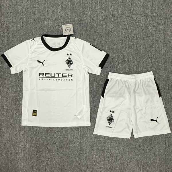 2025/26 Monchengladbach Home White Kids Soccer Jersey