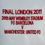 2010/11 M Utd Away Retro UCL Version Long Sleeve Soccer Jersey（胸前有绣欧冠决赛小字）