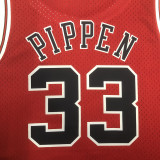 Bulls PIPPEN#33 Retro Red NBA Girl Jersey