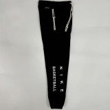 2025 Nk~ Black Pure Cotton Sports Trousers Zipper style