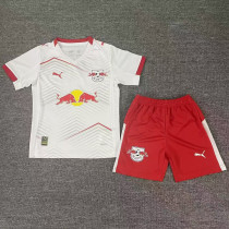 2025/26 RB L Home White Kids Soccer Jersey 莱比锡红牛