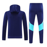 2025 Flamengo Sapphire Blue Hoody Zipper Jacket Tracksuit