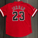 JORDAN # 23 Bulls Red Mitchell Ness Retro Jerseys