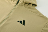 2025 AD~ Khaki Zipper Jacket Tracksuit