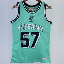 TIFFANY & CO. #57 Mitchell Ness Green Retro NBA Jerseys 热压