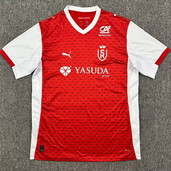2025/26 Stade de Reims Home Red Fans Soccer Jersey  兰斯
