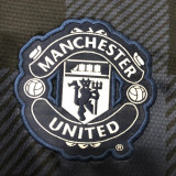 2013/14 M Utd Away Black Retro Soccer Jersey