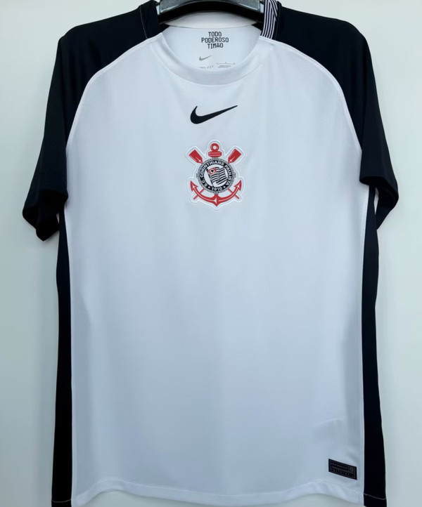 2025/26 Corinthians 1:1 Quality  Home White Fans Soccer Jersey
