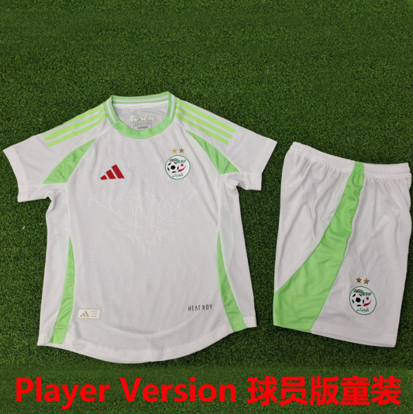 2025 Algeria Home White Player Version Kids Jersey 球员版童装