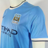 2013/14 Man City Home Blue Retro Soccer Jersey