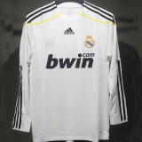 2009/10 RM White Home Retro Player Version Long Sleeve Jersey 球员版 长袖
