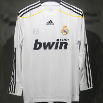 2009/10 RM White Home Retro Player Version Long Sleeve Jersey 球员版 长袖