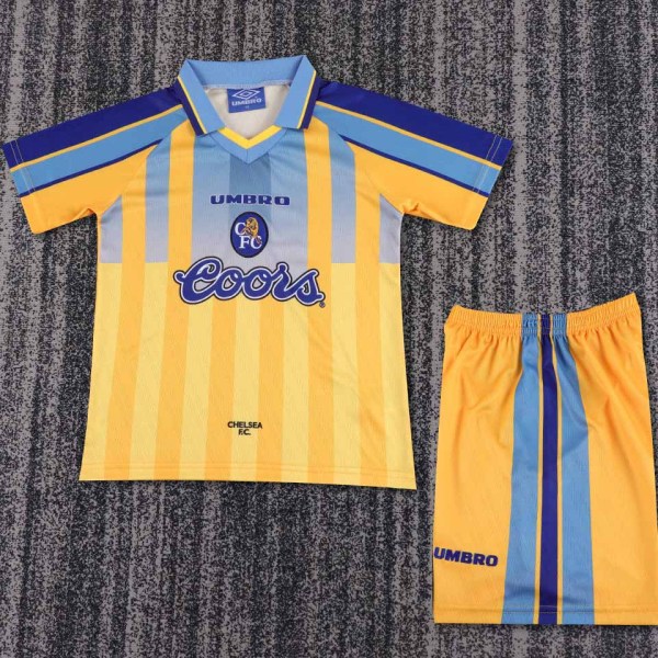1995/97 CFC Away Yellow Retro Kids Soccer Jersey