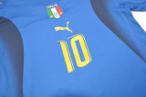 2006 Italy Home Blue Retro Soccer Jersey