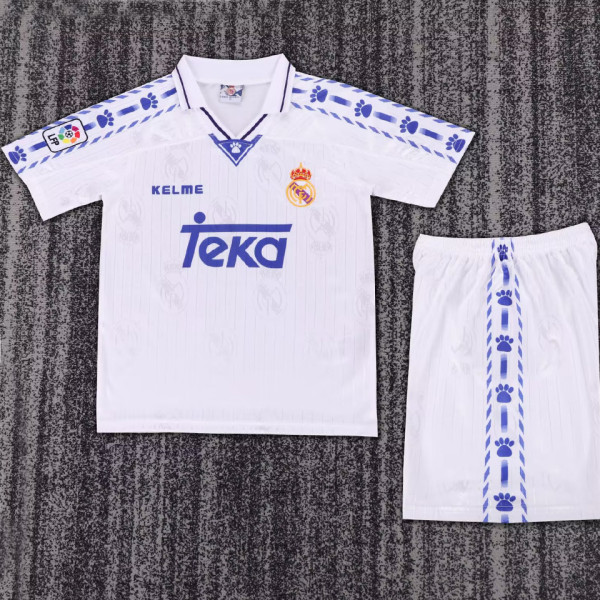 1996/97 RM Home White Retro Kids Soccer Jersey