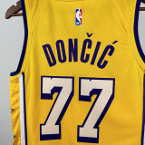 Lakers DONCIC #77 Yellow NBA Jerseys