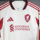 2025/26 LFC Away White Player Version Long Sleeve Jersey