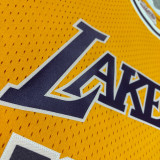 1984/85 Lakers JOHNSON #32 Retro Yellow NBA Jerseys热压