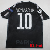 2017/18 PSG Third Black Retro Long Sleeve Soccer Jersey