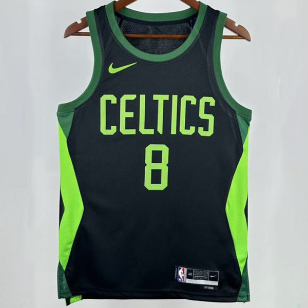 2025 Celtics PORAIGIS #8  Black City Edition NBA Jerseys