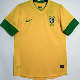 2012/13 Brazil Home Yellow Retro Soccer Jersey