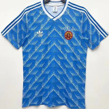 1988 DDR Away Blue Retro Soccer Jersey
