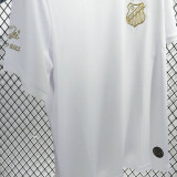 2025 Santos White Cotton Retro Style T-Shirt